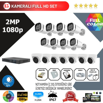 Has-Cam 15'lİ 2MP AHD Kamera Seti